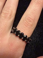 Black Oval Eternity Ring