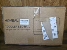 HOMEAL Bed Rail Toddler 59 Inch Swing Down Baby Bed Rail Guard Toddler Bed Gray