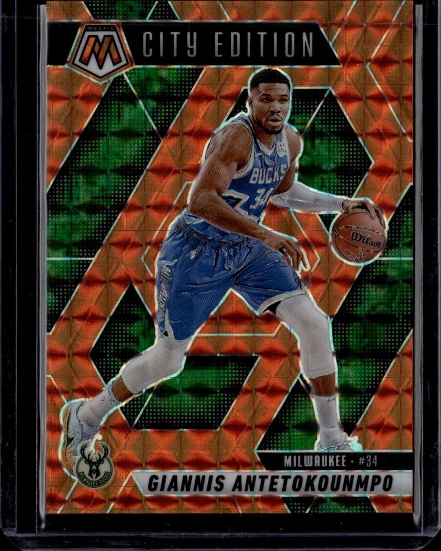 2024-25 Panini Mosaic #282 Giannis Antetokounmpo Orange Mosaic #/249