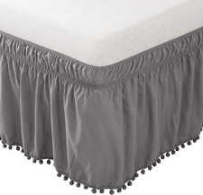 Pom-Pom Bed Skirts/1500 Thread Count Egyptian Quality - GG Home