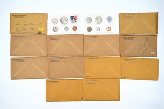 1956 1959 P D US MINT COLLECTIBLE PROOF SET COIN LOT OF 12 OGP 90% SILVER