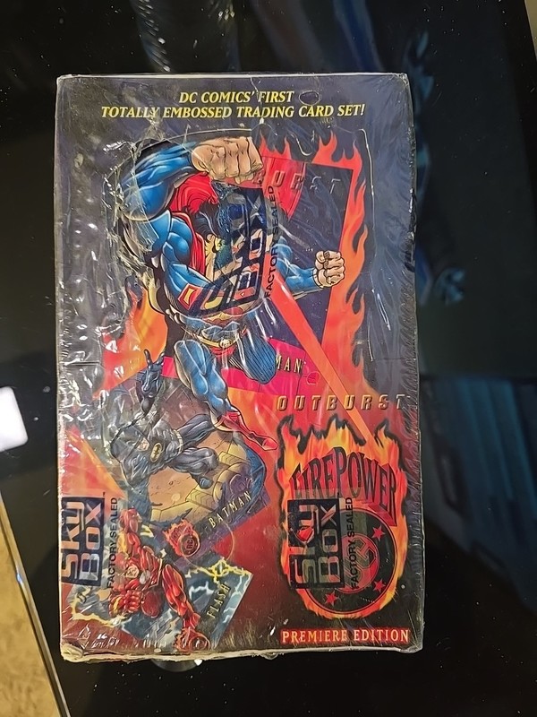 1996 SkyBox DC Comics Outburst FirePower Trading Cards Box Premiere Edition