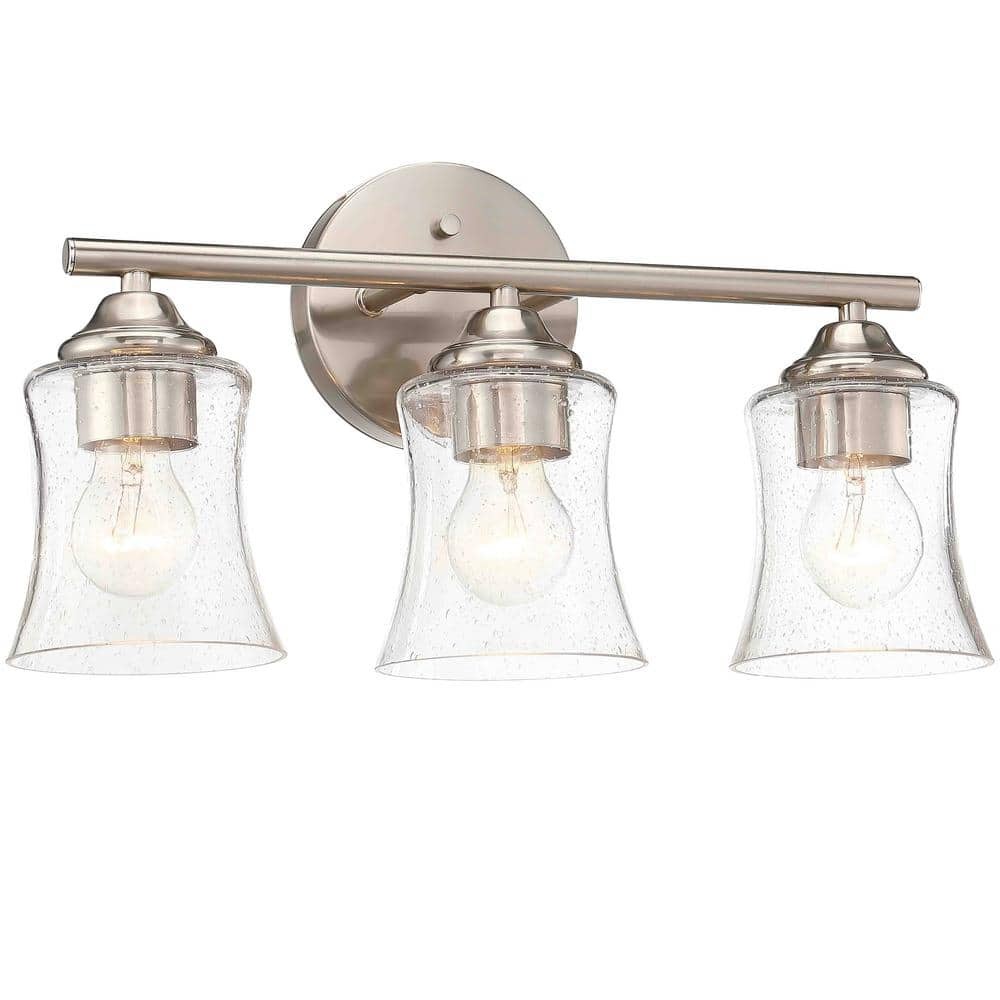 Bathroom Vanity Light W/ Seeded Glass
