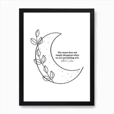 The Moon Does Not Simply Disappear  Framed Wall Art Poster Canvas Print Picture