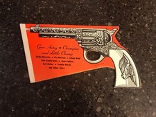 Gene Autry Show die-cut gun promotional / advertising collectible/premium