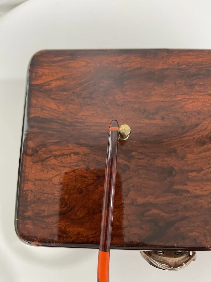 GORGEOUS 1950'S WILARDY TORTOISE SHELL COLORED LUCITE PURSE 7" X 4 1/2" X 4" - Image 3 of 4