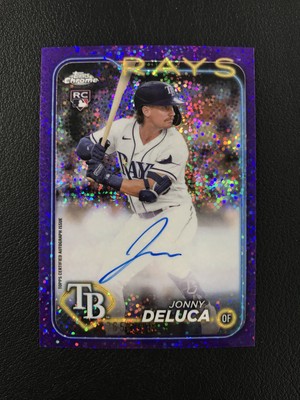 2024 Topps Chrome #RA-JDE Jonny Deluca Rookie Purple Speckle Refractor /299