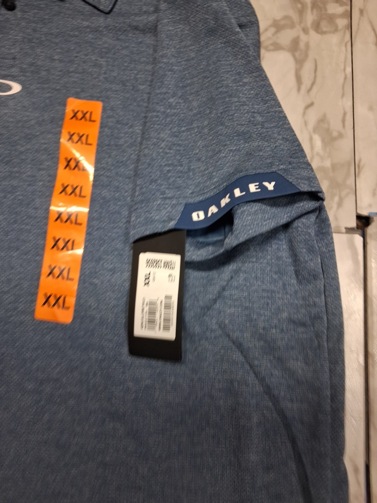 Oakley Polo Shirt Mens 2XLarge Blue Golf Performance Regular Fit NWT image 4