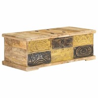 Couchtisch 100X50X35 Cm Massivholz Mango