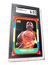 1986 Fleer Basketball #121 Dominique Wilkins SGC 6.5 EX-NM+  RC Rookie Graded