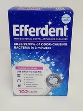 Efferdent Anti-Bacterial Dental Appliance Cleanser 102 Tablets Daily Clean ADA
