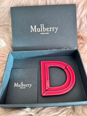 Maulbeere   Leder Buchstabe D Aufkleber - Selbstklebender Charm