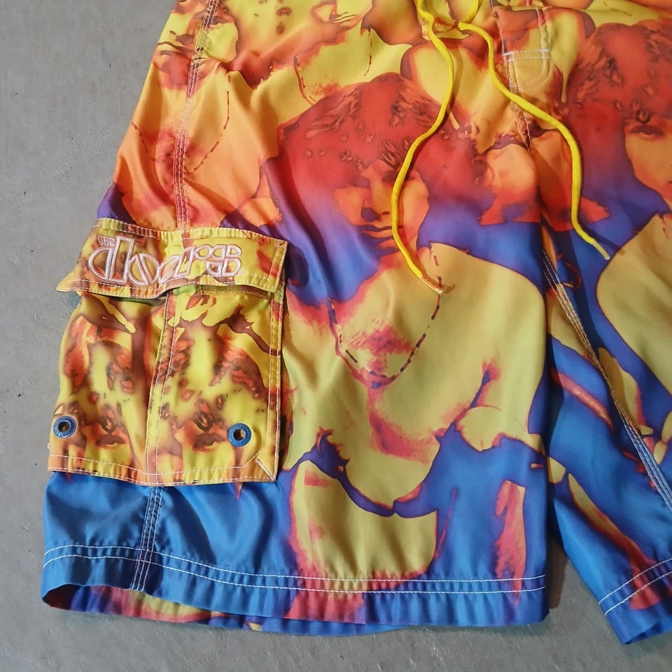 Pantalones cortos de baño The Doors para hombre talla 33 Dragonfly Jim Morrison Foto 2 de 4