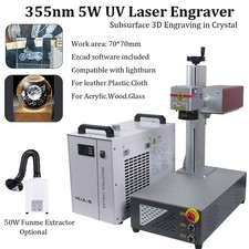 5W UV Laser Marking Machine 3D Engraving Inside Crystal Electric Z axis 70*70mm