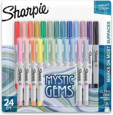 Sharpie Permanent Markers Ultra-Fine Point Featuring Mystic Ultra Fine Tip 