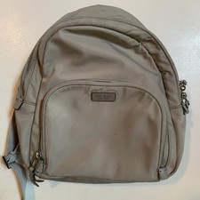 Kate Spade New York Dawn Medium Backpack Soft Taupe Gray w/ Front Pocket