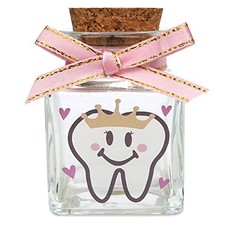 Tooth Fairy Box, Baby Tooth Box for Lost Teeth, Glass Tooth Holders for Girl