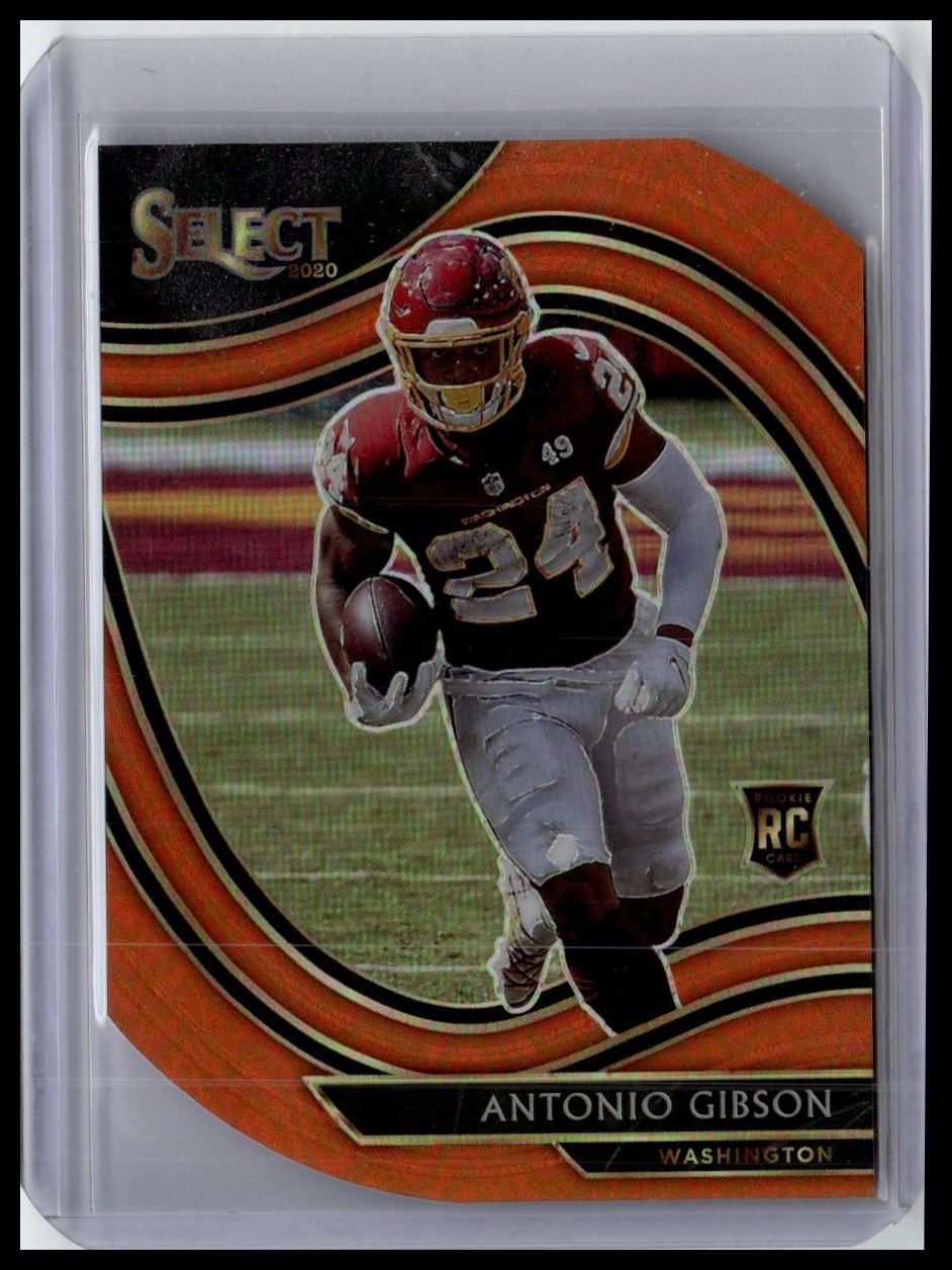 2020 Panini Select #372 Antonio Gibson Orange Prizm Die Cut