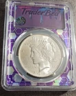 1923 Peace Silver Dollar 90% Silver US Coin PCGS MS63 Trader Bea Purple Holder