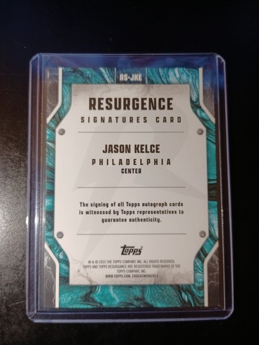 2025 Topps Resurgence Jason Kelce Autograph/25 - Picture 2 of 2
