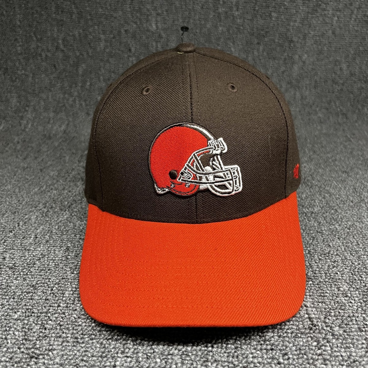'47 Cleveland Browns Clean Up Adjustable Hat Brown Orange Helmet Logo New