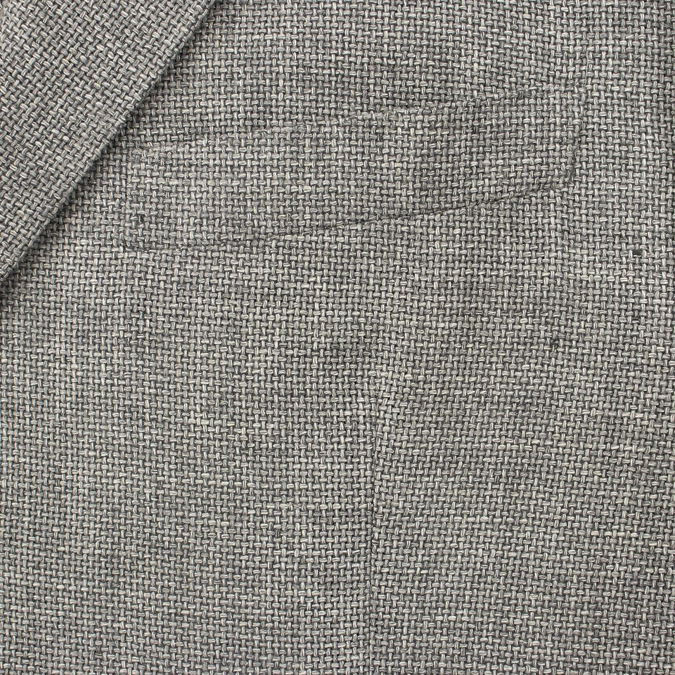 NWT Belvest Grey Wool Linen Hopsack Static Dual Vents 2Btn Jacket 44S - Image 4 of 4