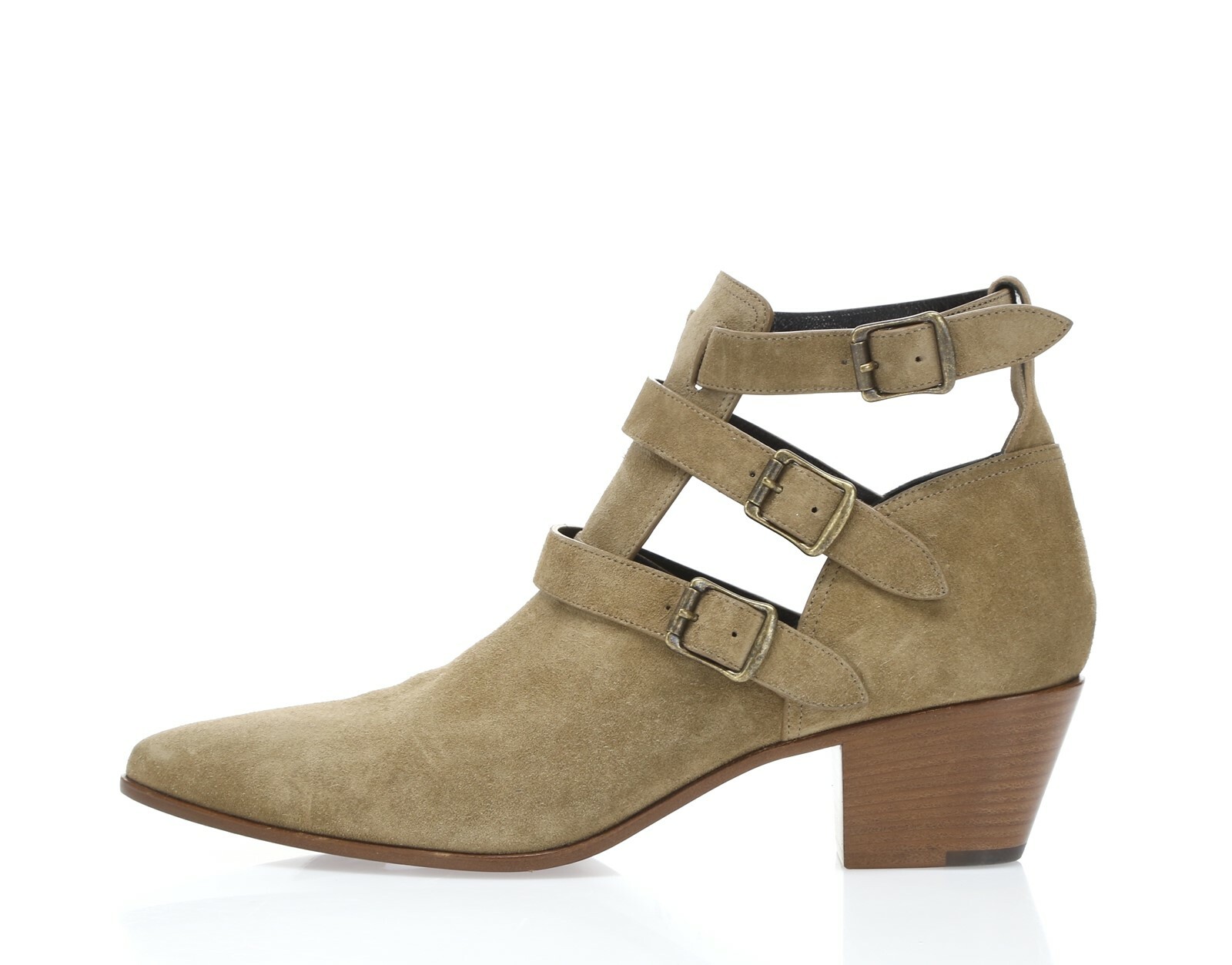 Stivaletti donna Saint Laurent Paris Rock scamosciati marroni tg. 41