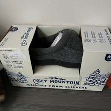 Cozy Mountain Memory Foam Men  s Slippers M 9-10. Condition:new in box