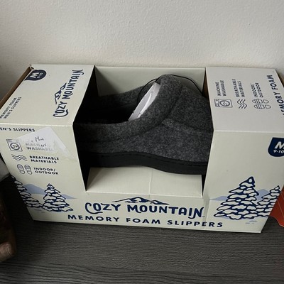 Cozy Mountain Memory Foam Men s Slippers M 9-10. Condition:new in box