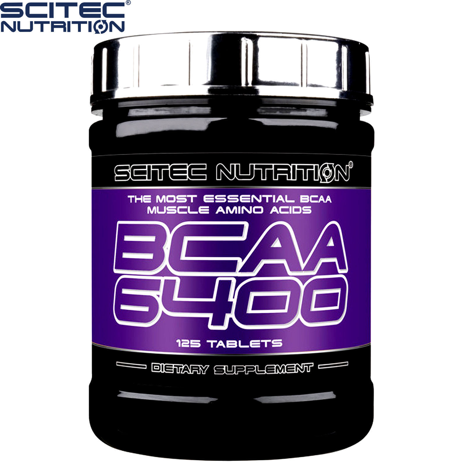 BCAA 6400 125 Tablets Branched Chain Amino Acids Anabolic Anticatabolic Strength