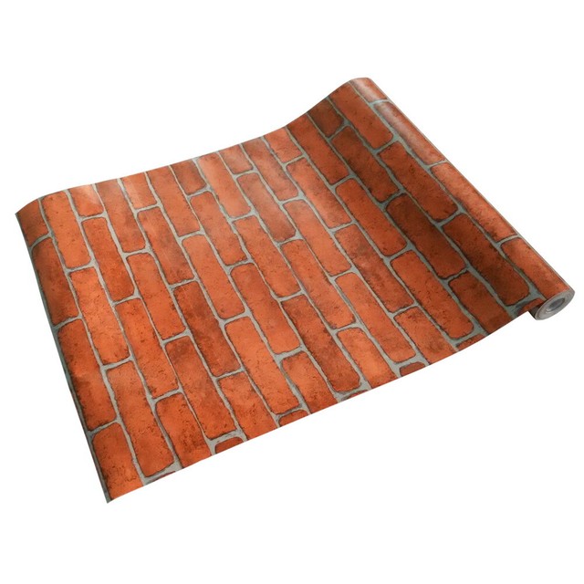 Orange Wall - Self-Adhesive Wallpaper Home Decor (Roll) | eBay