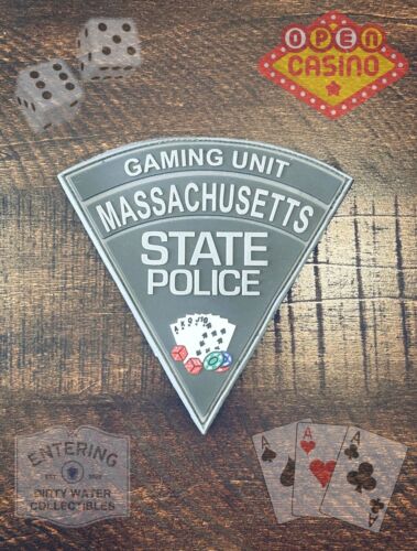 Massachusetts State Police Gaming Unit Hook and Loop PVC patch SUBDUED - Picture 1 of 1