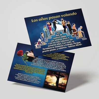 Paquete de 100 postcard para evangelizar / Tratados Cristianos