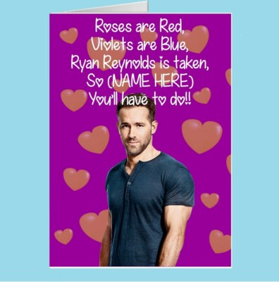 Personalised Selectable Male Celebrity Is Taken Valentines Card