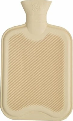 VAGABOND BAGS LTD UK Vagabond 2L Buttermilk Ribbed Hot Water Bottle Colour Name Buttermilk Vaga U