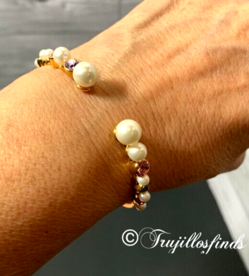Kate Spade Pearl Caviar Hinge Cuff Bracelet K9177 New | eBay