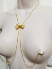 Bijoux de corps intimes Chaîne de collier pince à tétons sexy  Jouets sexuels