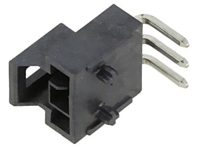105313-1203 NANO-FIT HDR RA SGL 3CKT 15AU BLK MOLEX