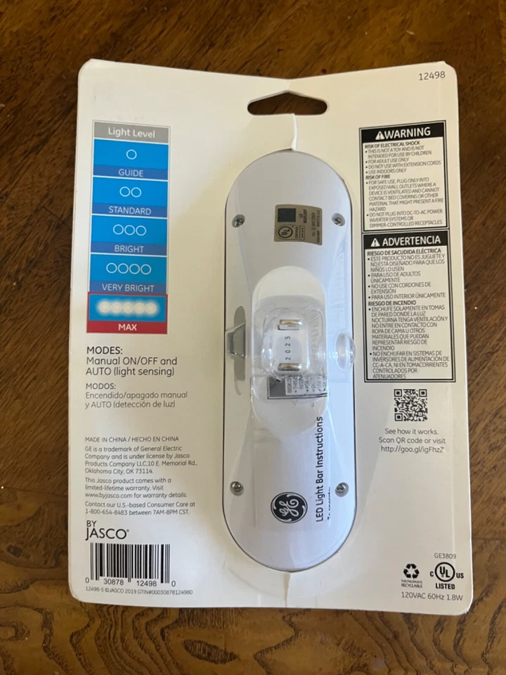 Barra de Luz LED Ultra Brillante, GE, Detección de Luz, 100 Lúmenes, Blanco Suave Foto 3 de 3