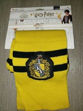 NEW NWT HARRY POTTER WINTER SCARF HUFFLEPUFF yellow black stripe nice  