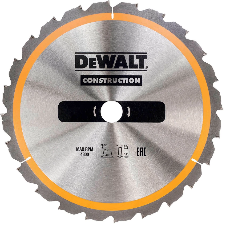 DeWalt Construction Circular Saw Blade 315mm 24T 30mm - Image 1 of 1