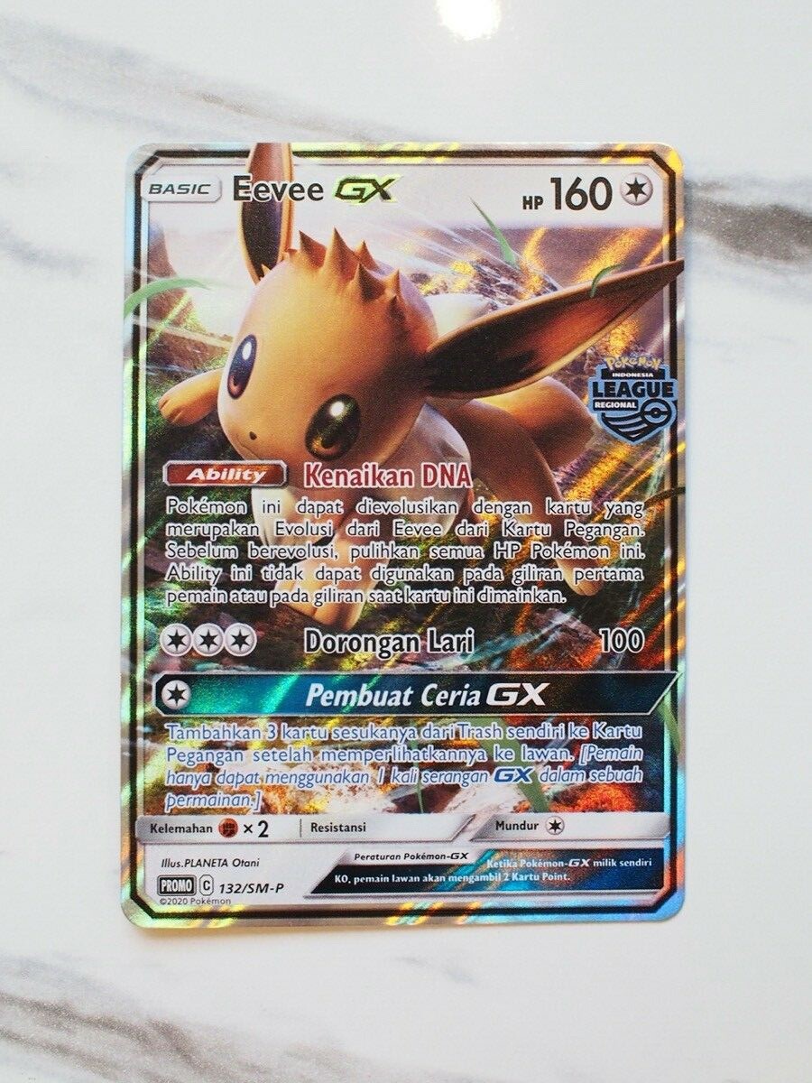 Eevee GX 132/SM-P Pokemon League Regional Indonesia Mint | eBay