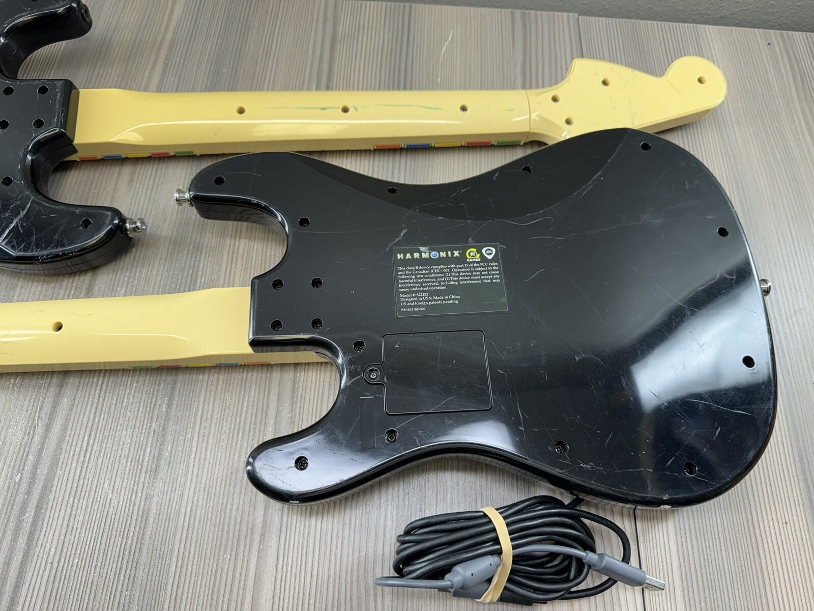 Xbox 360 Rock Band Bundle Lot 2 Wired Guitars, Wired Drums, Mic, Games