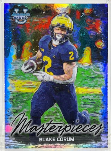 Blake Corum 2023 Bowman Best Masterpieces Refractor, Geometric, Speckle Michigan - Picture 2 of 7