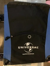 Universal Blue/Black Drawstring Backpack