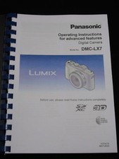 PANASONIC LUMIX LX7 CAMERA PRINTED USER MANUAL GUIDE HANDBOOK 226 PAGES A5