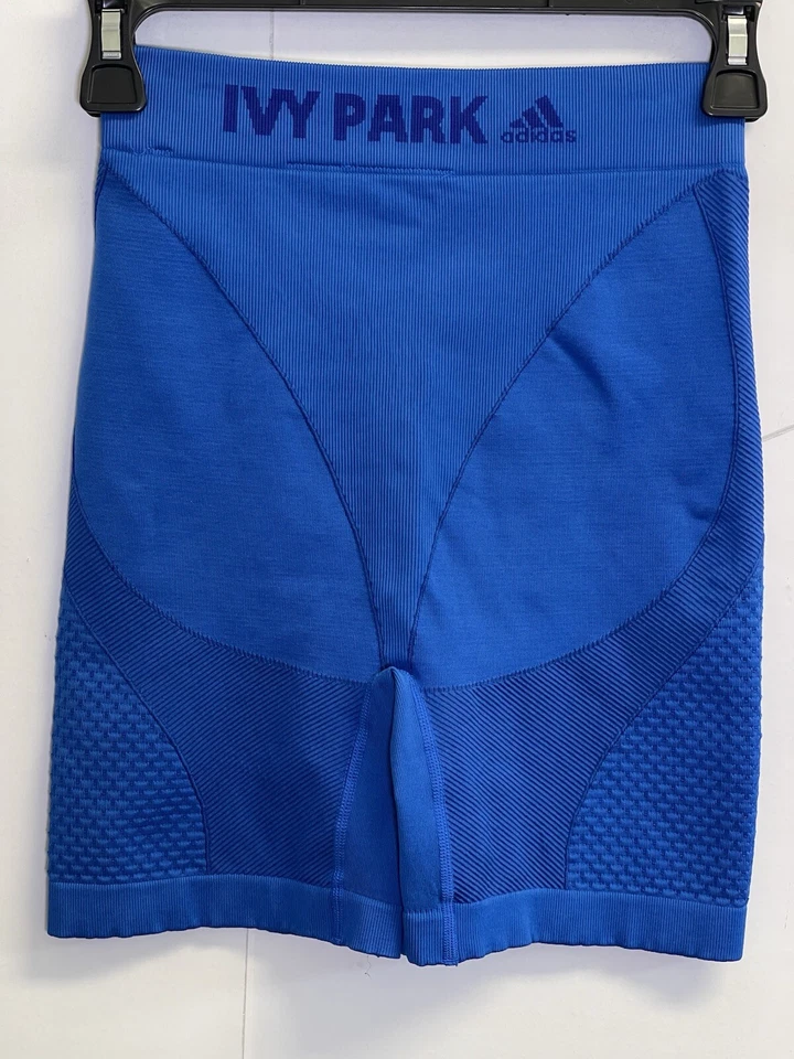 Meia-calça Adidas Ivy Park Beyoncé ciclismo motociclista feminina tamanho P azul HD5409 - Imagem 3 de 4