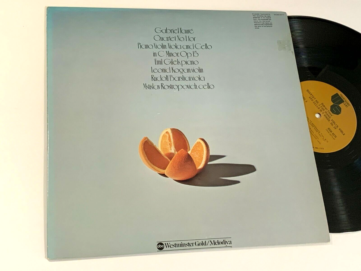 その他 LP Gabriel Faure, Emile Guilels, Leonid Kogan, Rudolf / Quatuor No1 Pour Piano, Violon, Alto Et Violoncell LDX78392 /00200 FAURE Emil Gilels Kogan Barshai Rostropovich Quartet No. 1