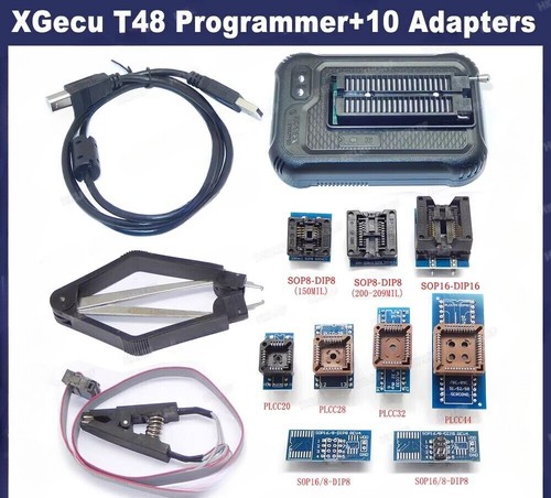 T48 TL866II Plus High speed Universal Programmer+Adapters+Test Clip PIC Bios - Picture 3 of 12