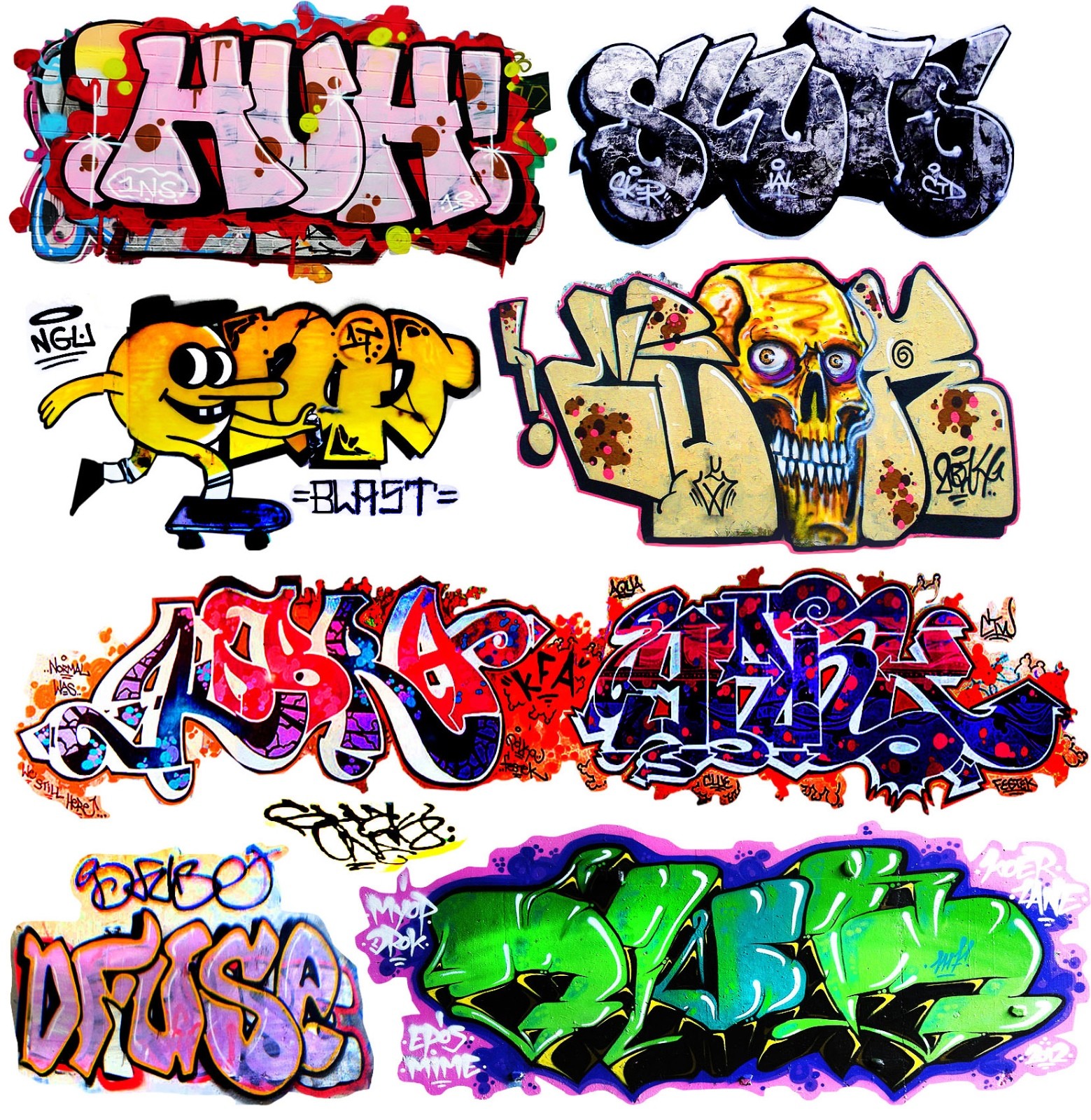 O Scale Custom Graffiti Decals 32 Weather Your Box Cars, Gondolas